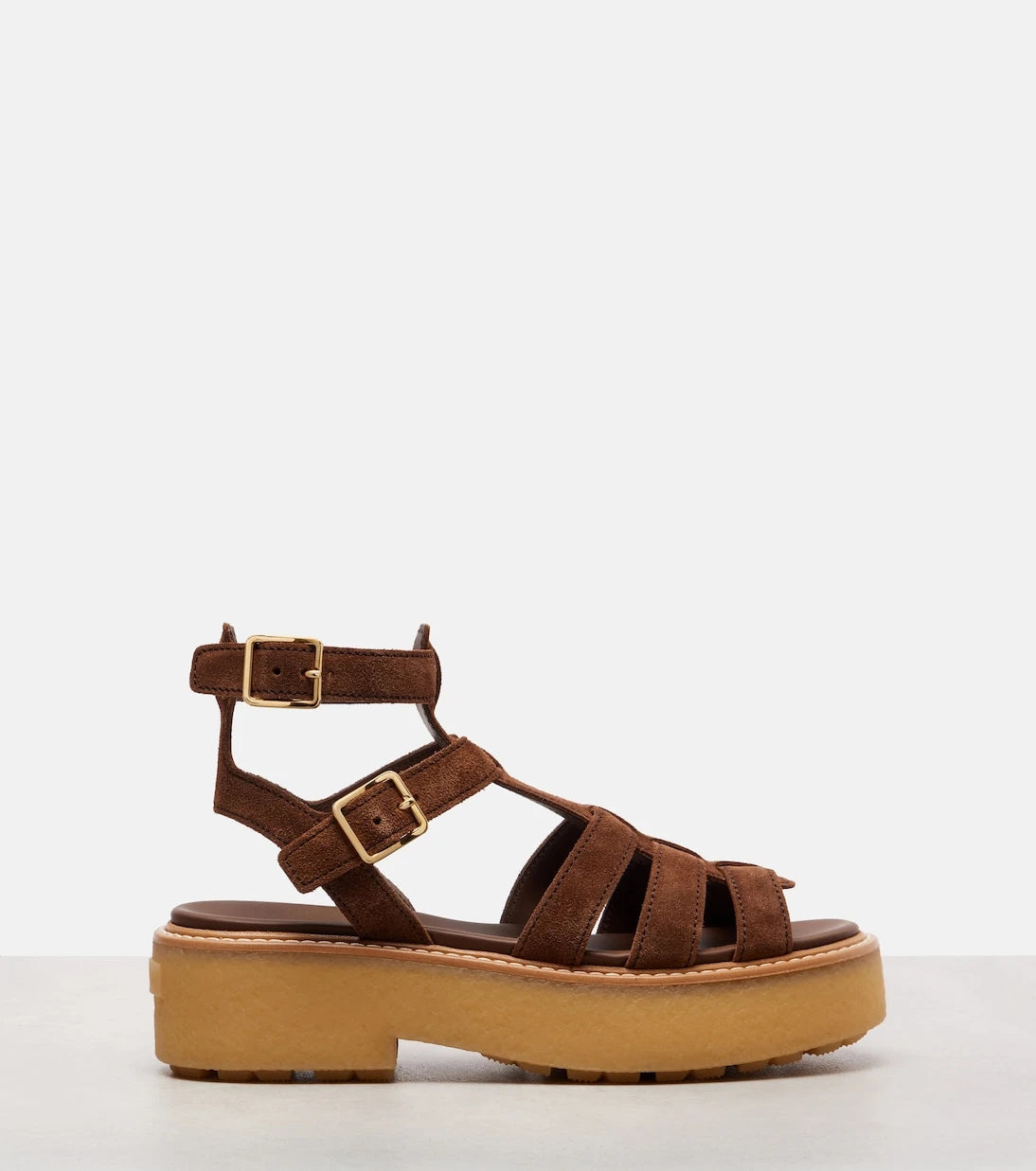 Prada - Suede platform fisherman sandals