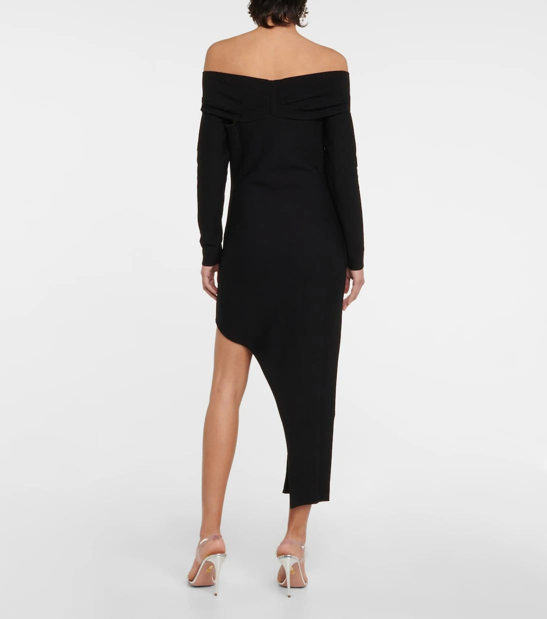 Safiyaa - Belle off-shoulder knit midi dress