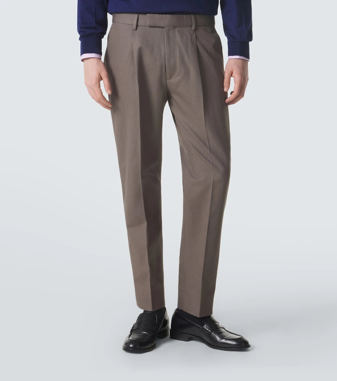 Zegna - Cotton and linen straight pants