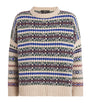 Weekend Max Mara White Wool-Blend Jacquard Sweater