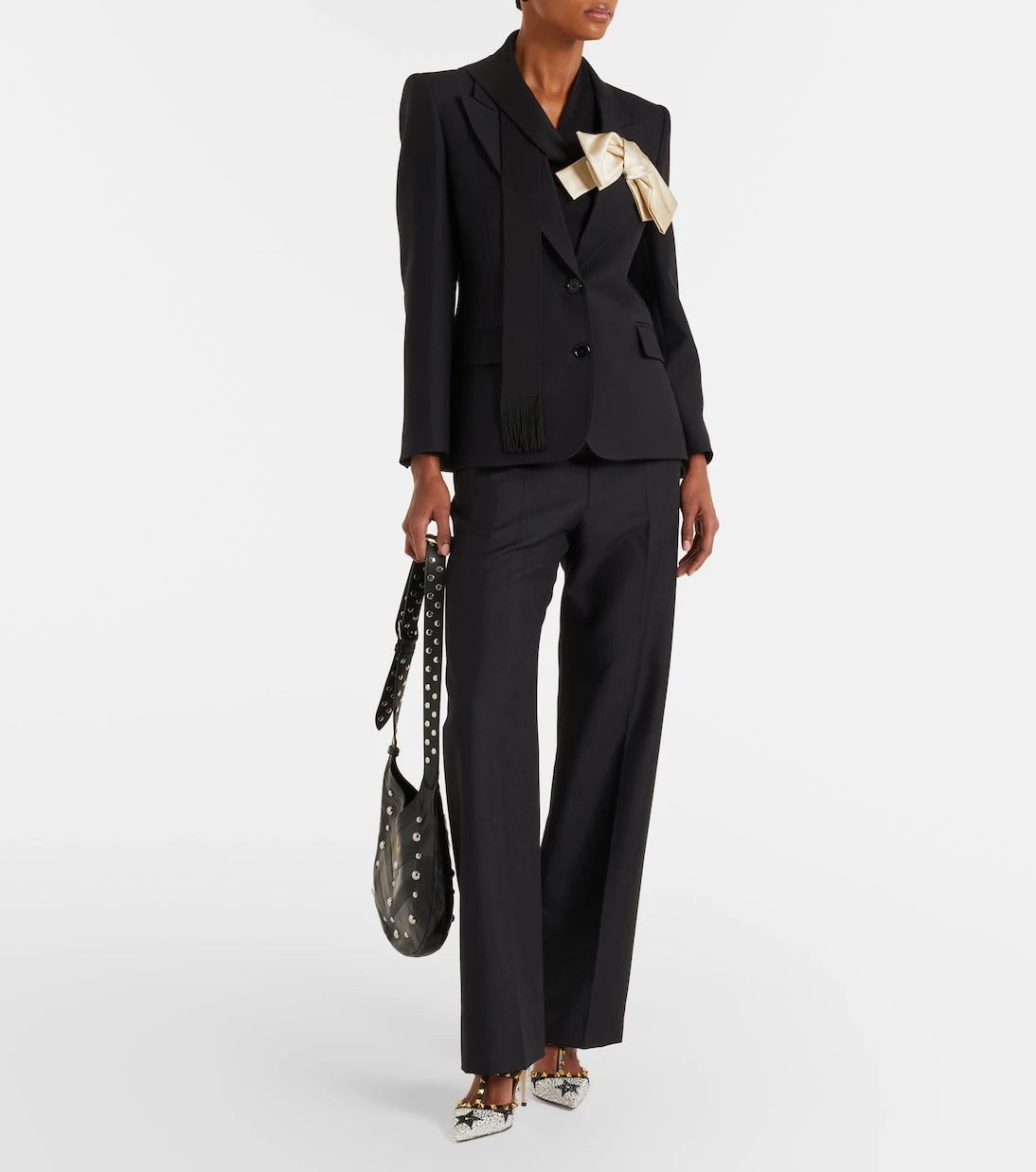 Valentino Garavani - Rockstud 100 embellished leather pumps