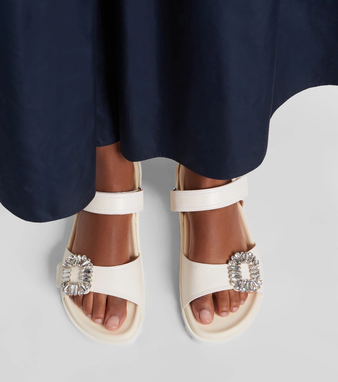 Roger Vivier - Slidy Viv' embellished leather sandals