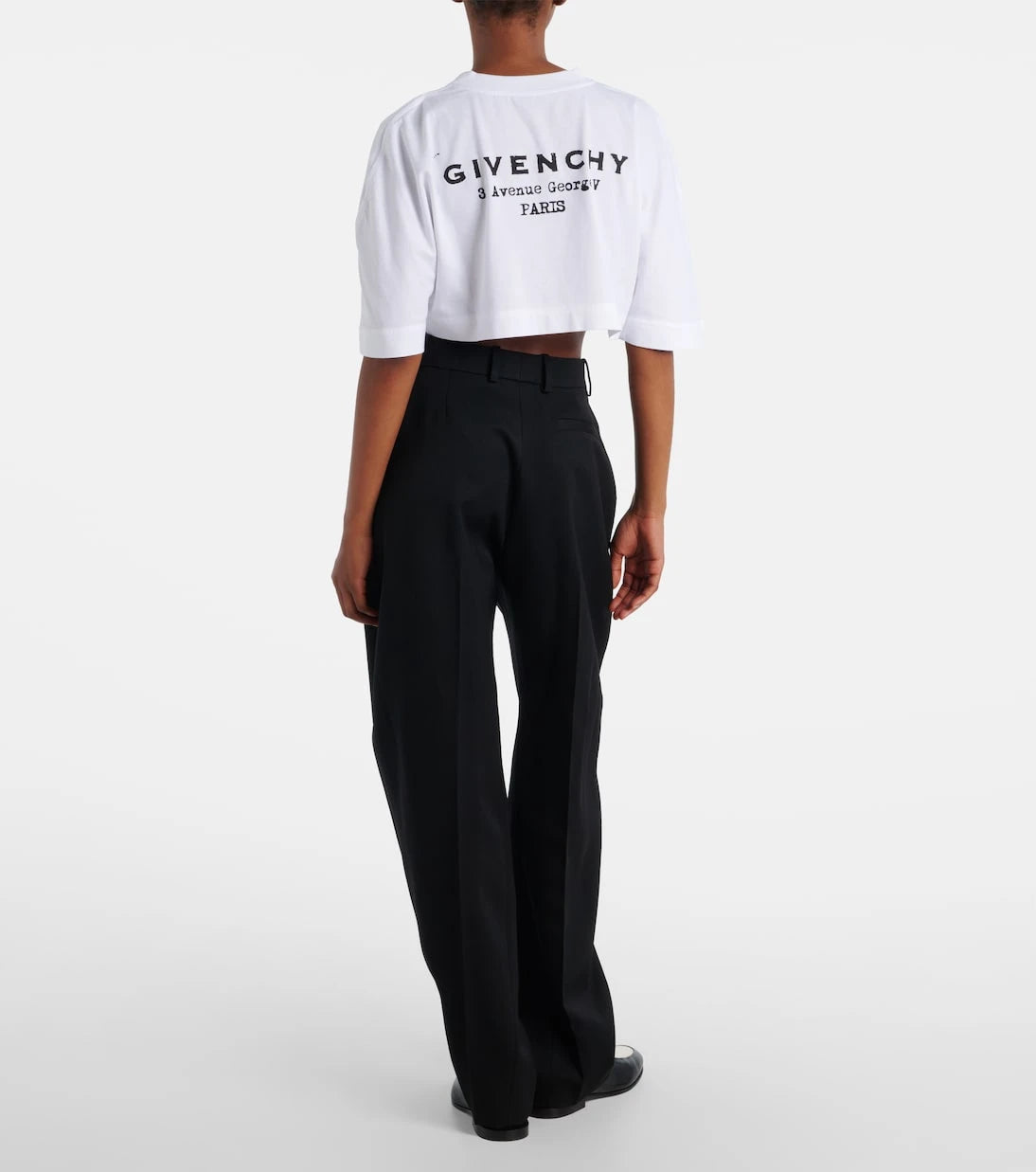 Givenchy - Cropped logo cotton T-shirt