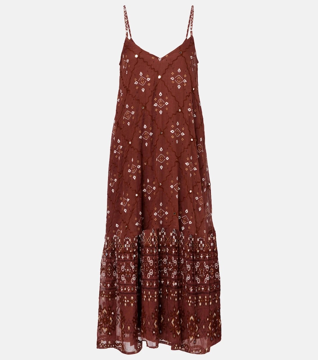 Juliet Dunn - Printed cotton slip dress