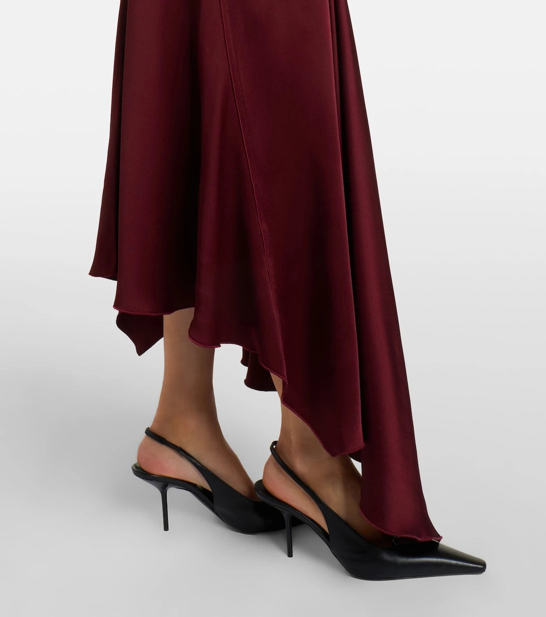 Victoria Beckham - Posy draped satin midi dress