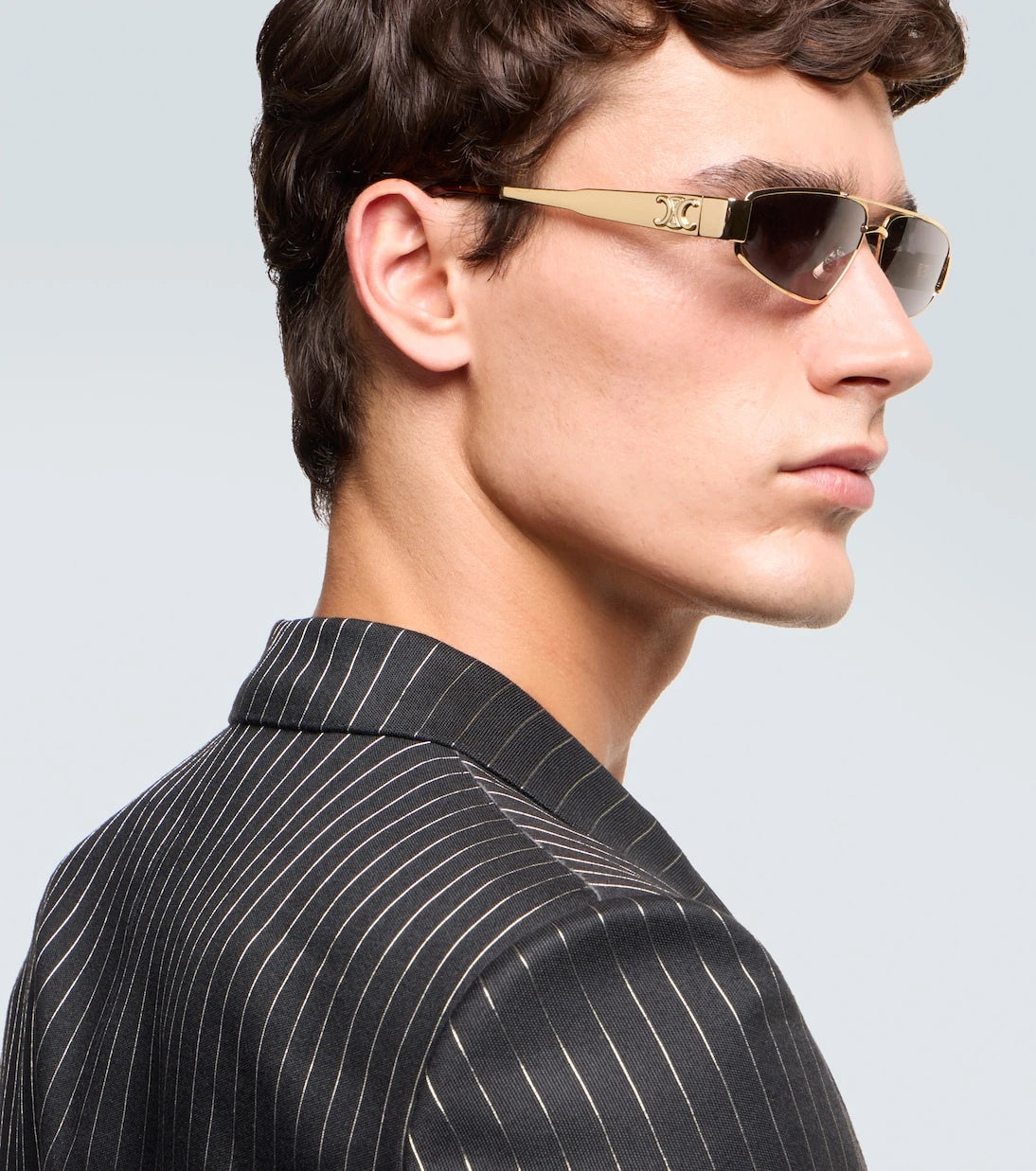 Celine Eyewear - Triomphe Metal 05 rectangular sunglasses