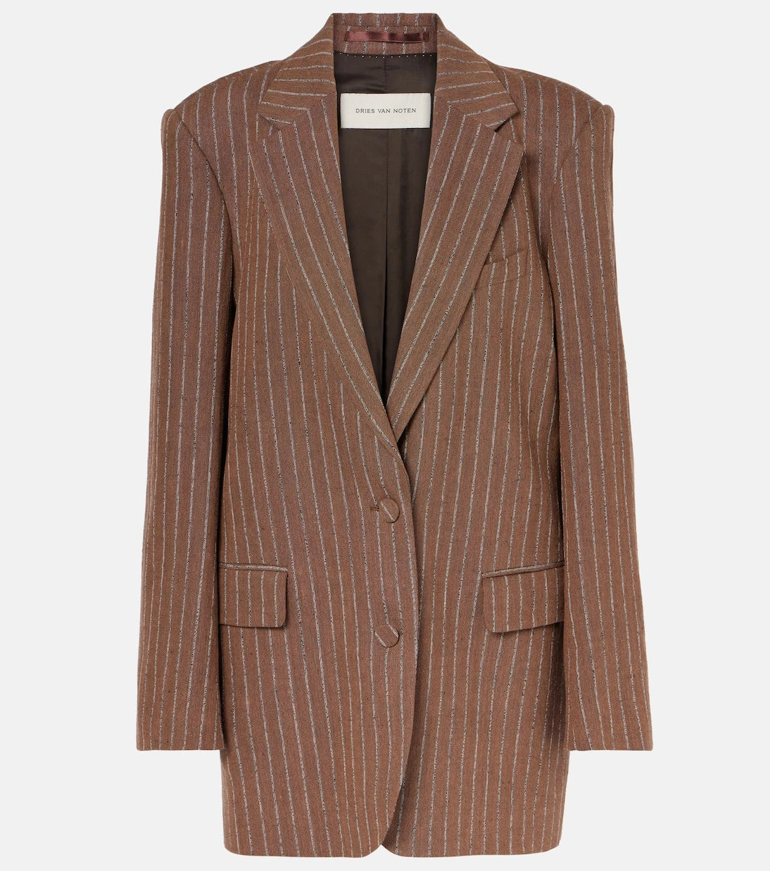 Dries Van Noten - Striped linen-blend blazer