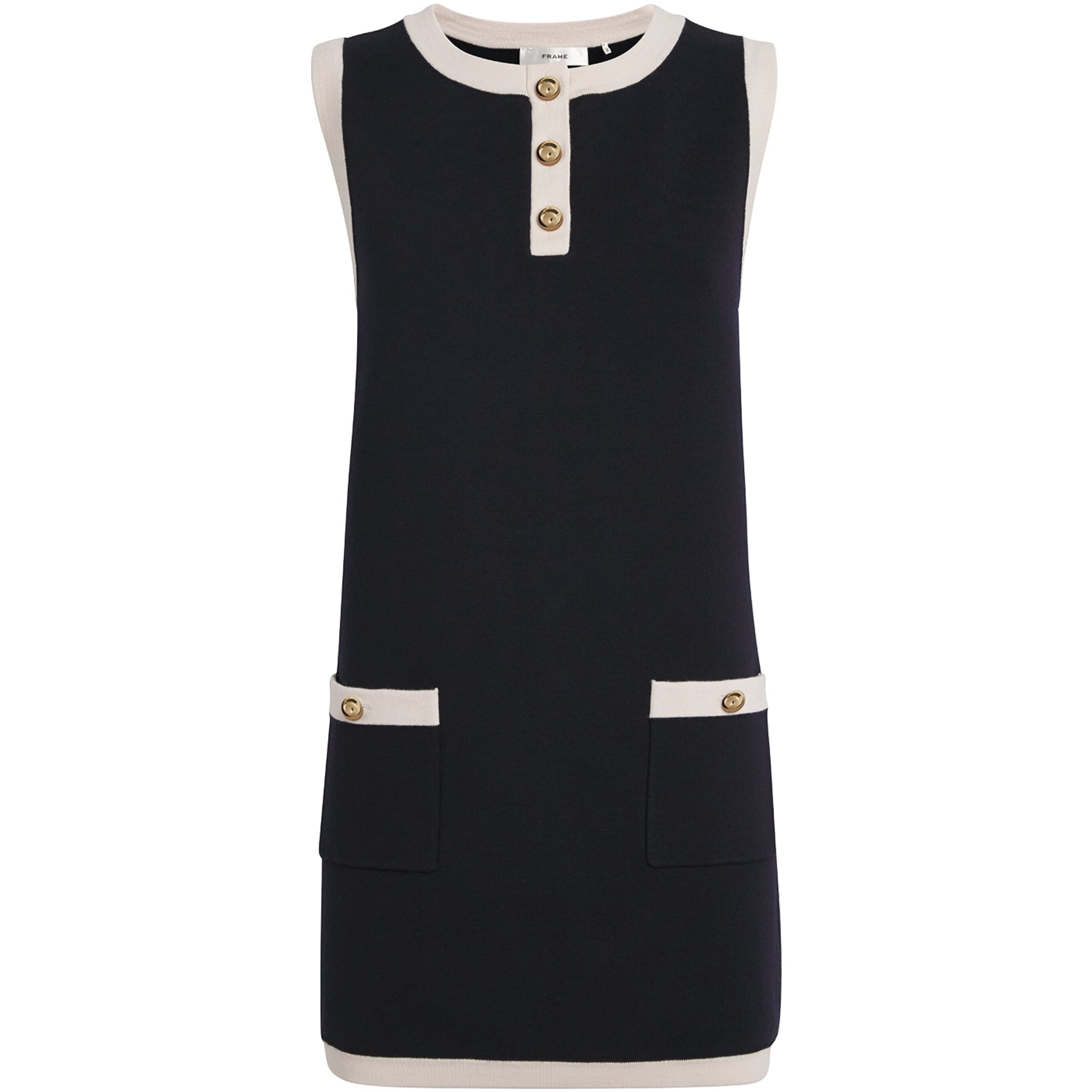 FRAME Wool-Blend The Mixed Mini Dress