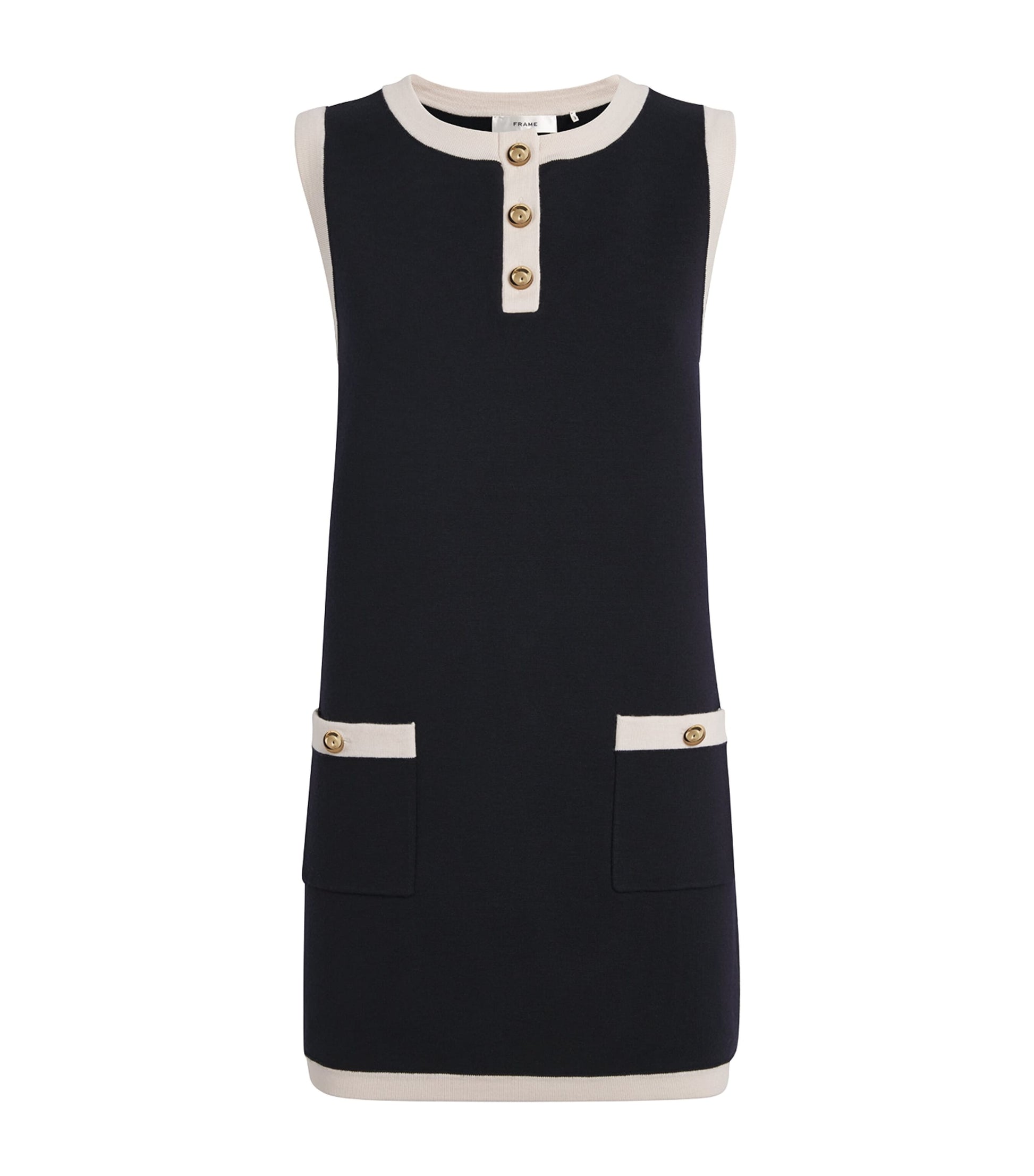 FRAME Wool-Blend The Mixed Mini Dress