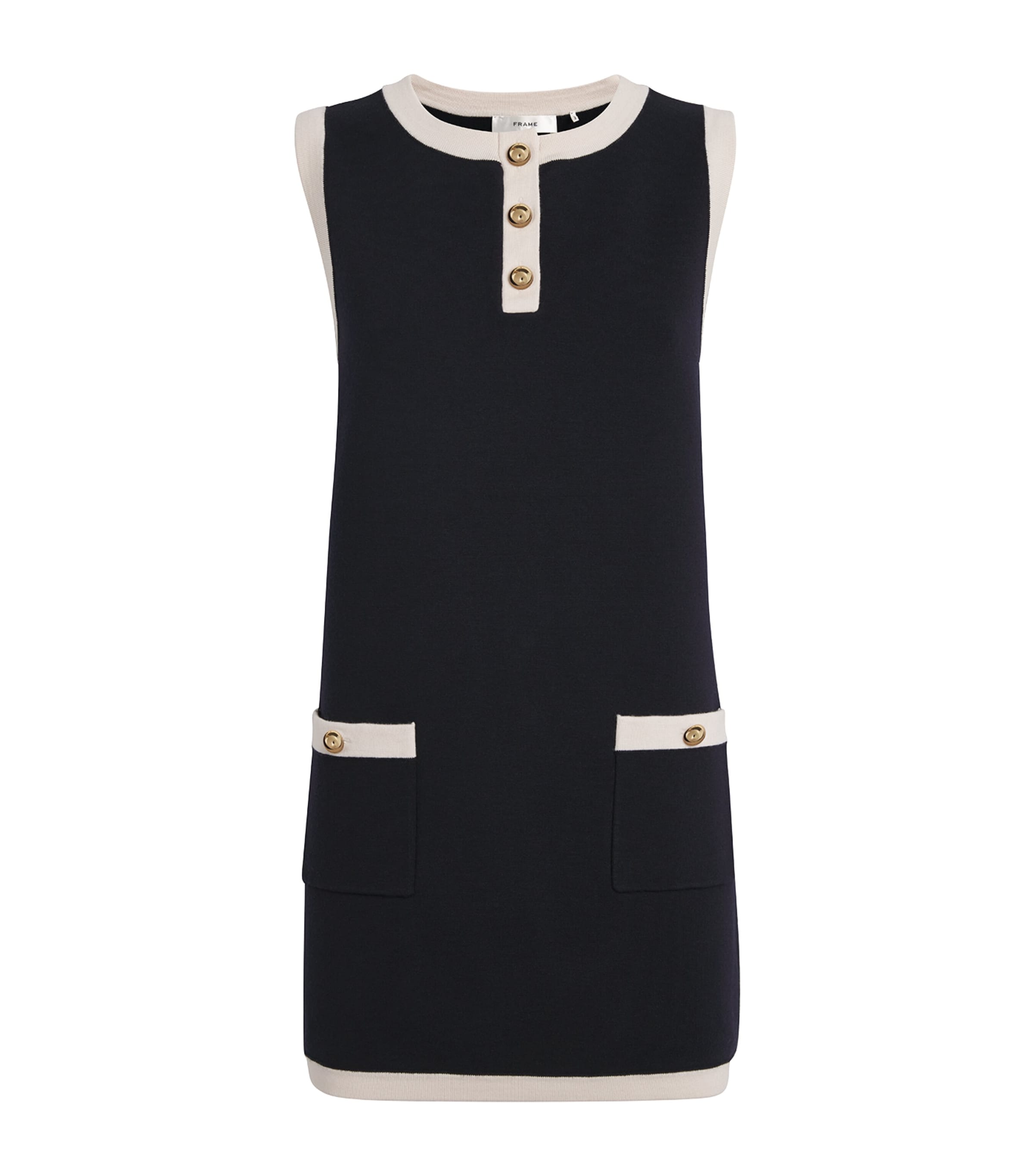 FRAME Wool-Blend The Mixed Mini Dress