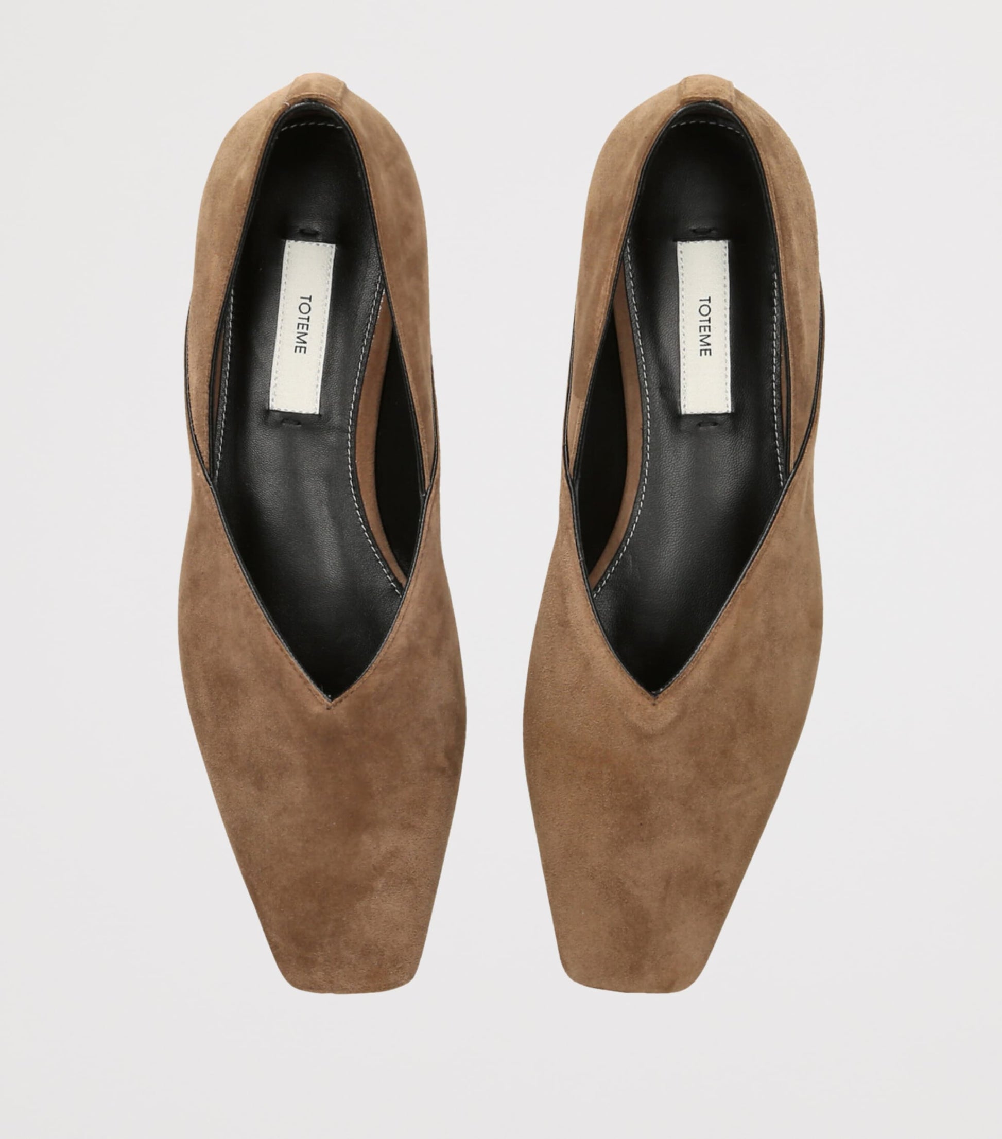 Toteme Beige Suede Everyday Ballet Flats