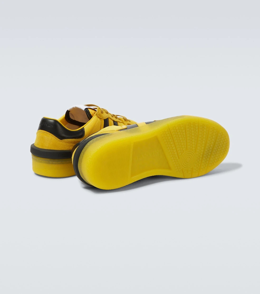 Lanvin - Clay leather-trimmed sneakers