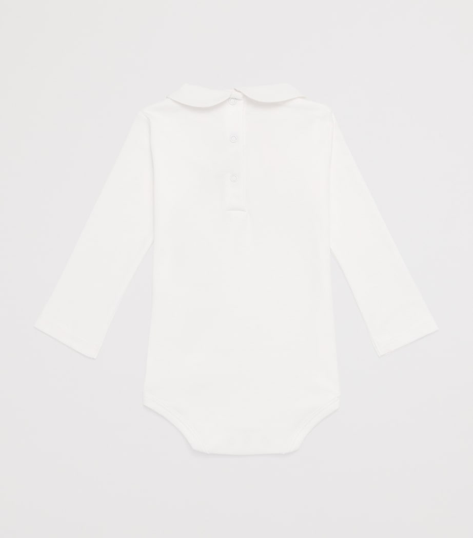 Marie-Chantal Pima Cotton Embroidered Bodysuit