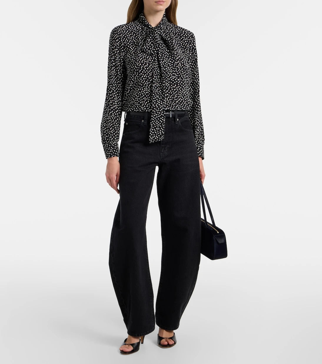Frame - The Bubble barrel-leg jeans