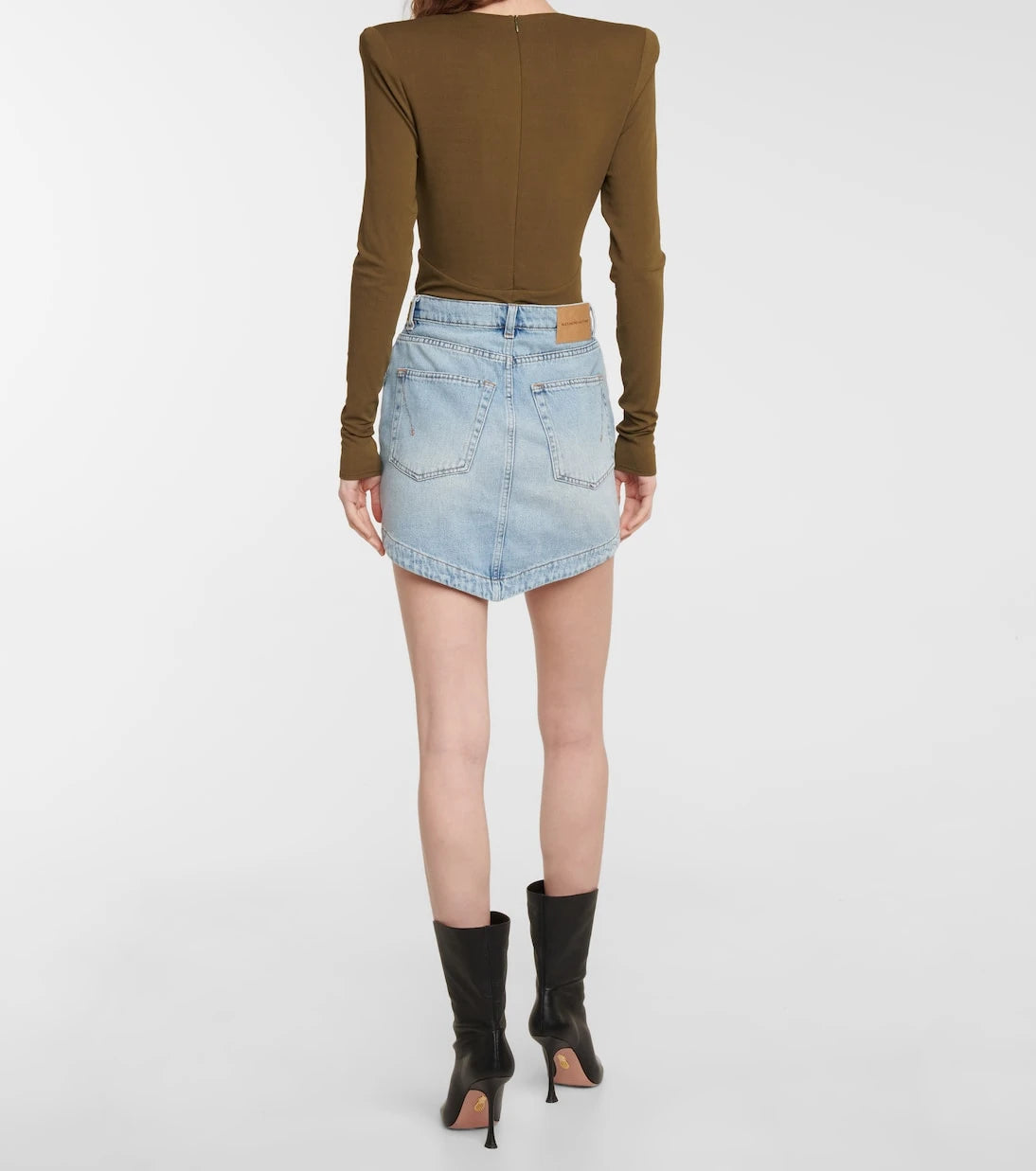 Alexandre Vauthier - Asymmetric denim miniskirt