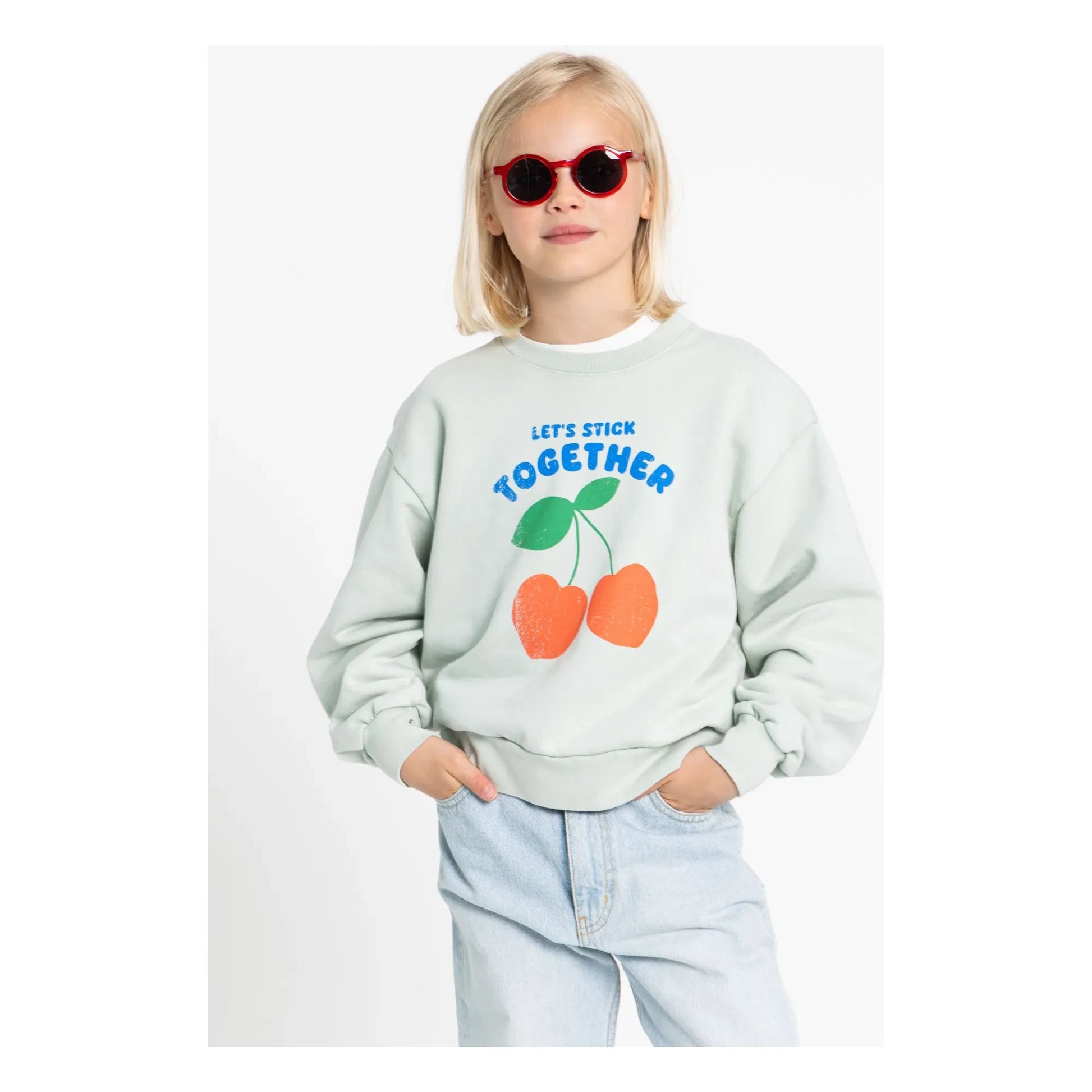 Hundred Pieces - Alba organic cotton sweatshirt | Celadon