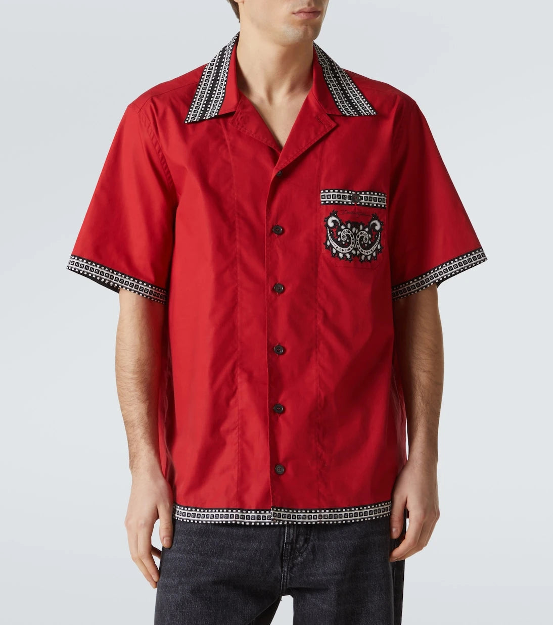 Dolce&Gabbana - Bandana cotton bowling shirt
