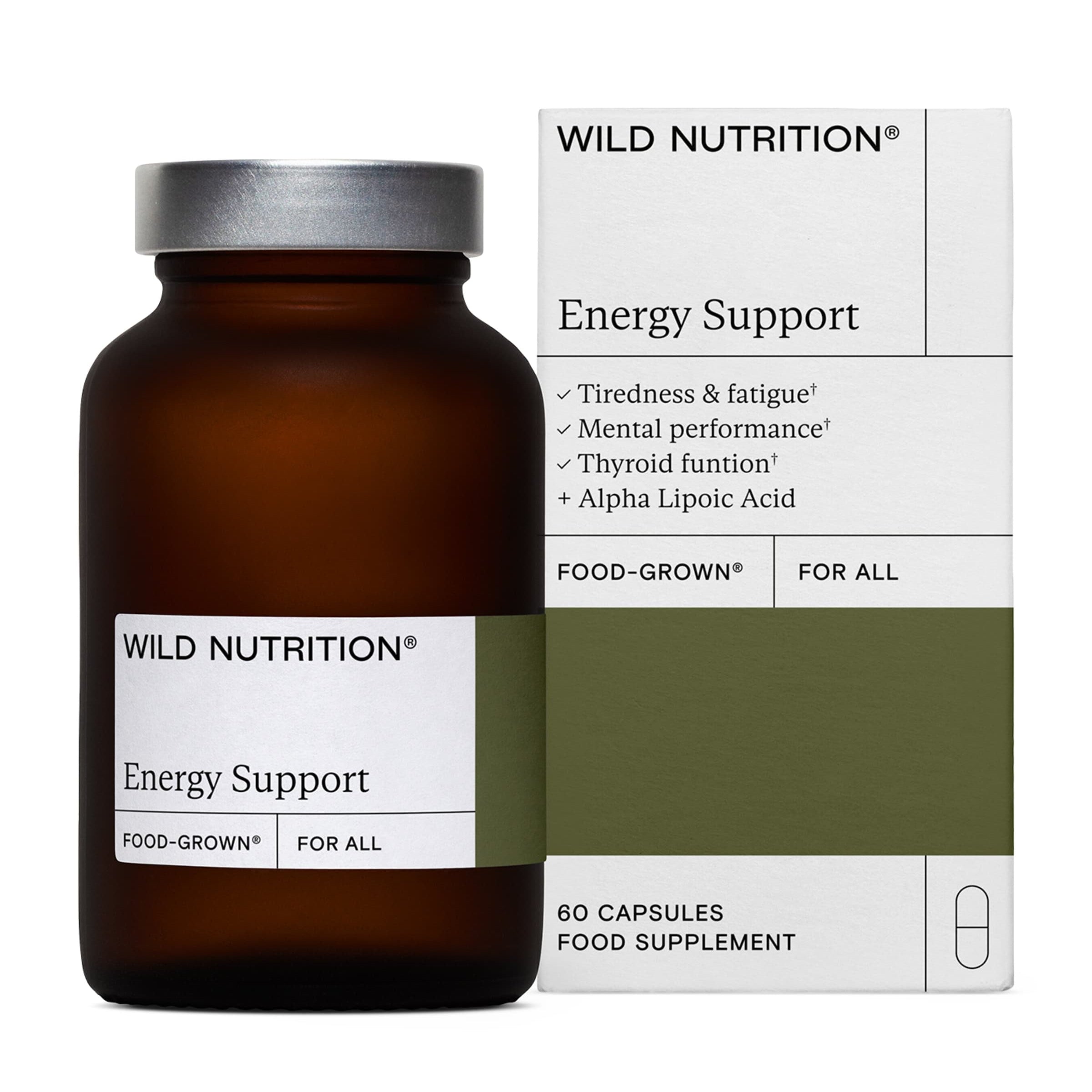 Wild Nutrition Food-Grown Energy Support (60 Capsules)