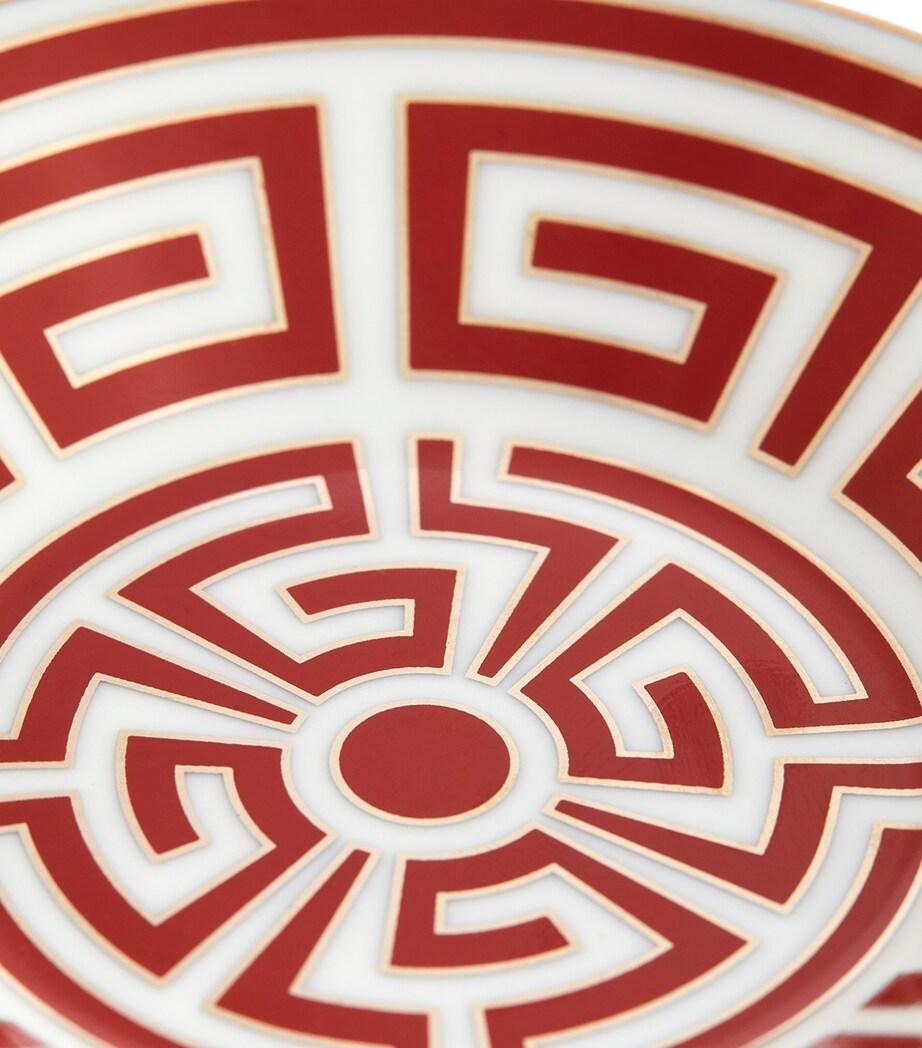 GINORI 1735 Porcelain Labirinto Scarlatto Espresso Saucer (11cm)