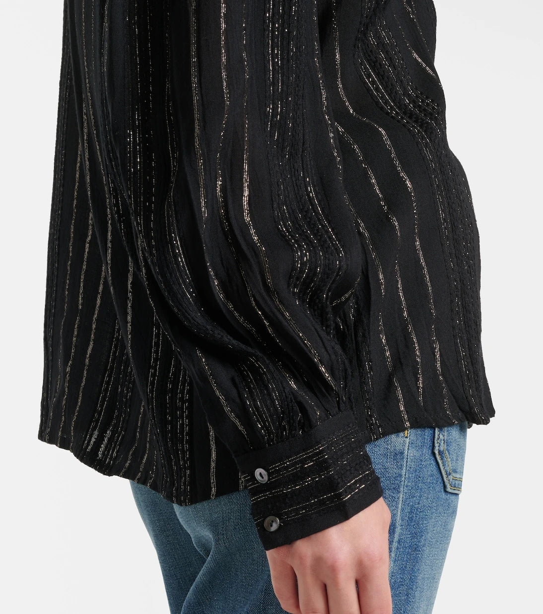 Velvet - Striped lamé blouse