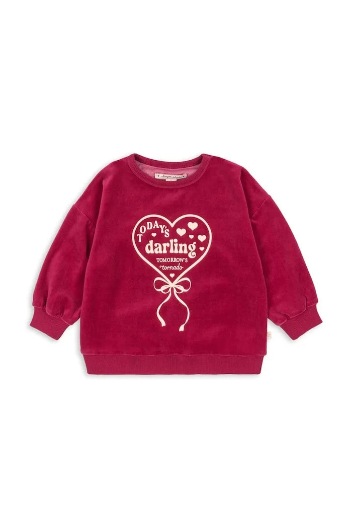 Konges Sløjd VELOU BLOUSE GOTS Çocuk Pamuklu Sweatshirt