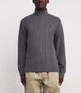 Polo Ralph Lauren Grey Cotton Heringbone Quarter-Zip Sweatshirt