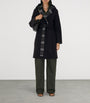 Burberry Wool Reversible Hooded Wrap Coat