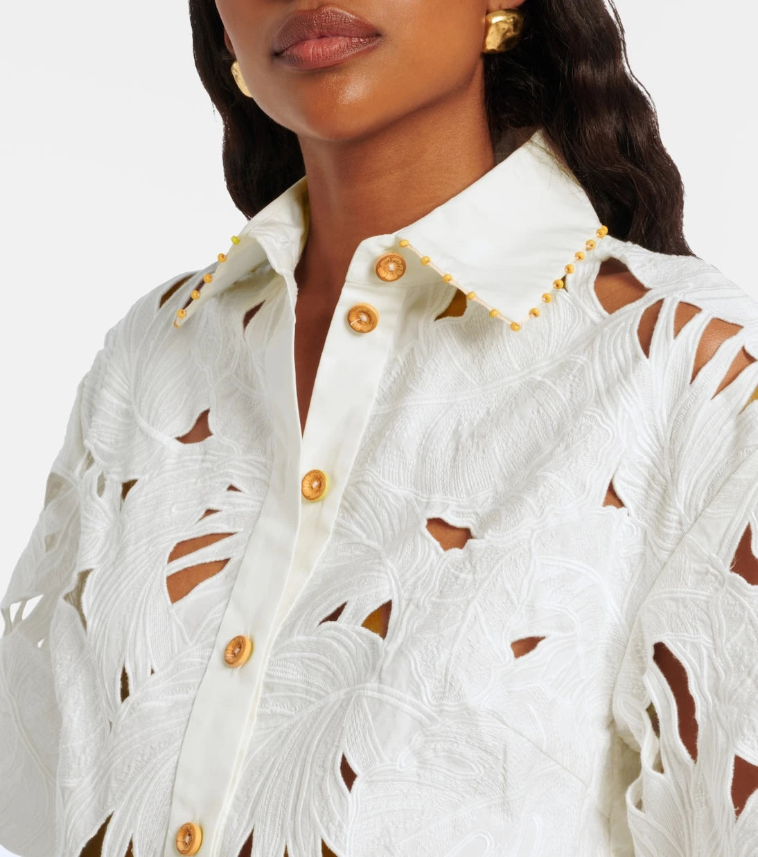 Zimmermann - Mahon embroidered cotton poplin shirt