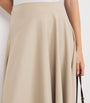 Wool Asymmetric Handkerchief Midi Skirt