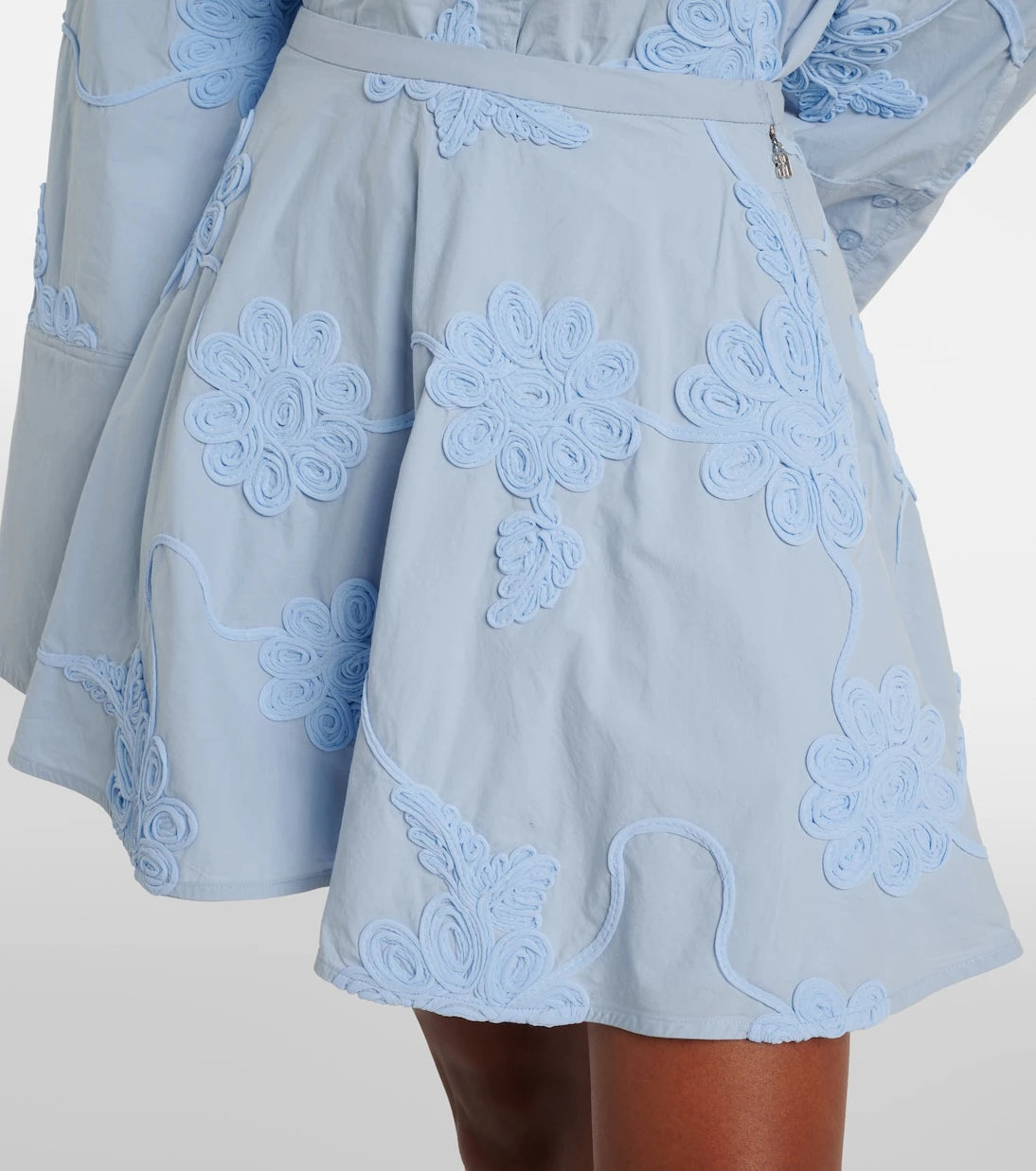 Rotate - Embroidered cotton miniskirt
