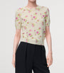 LOEWE White Cotton-Blend Floral Sweater