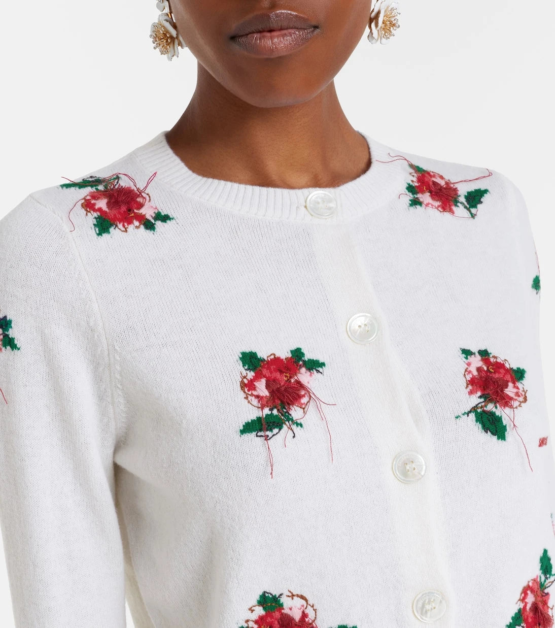 Shushu/Tong - Floral wool cardigan