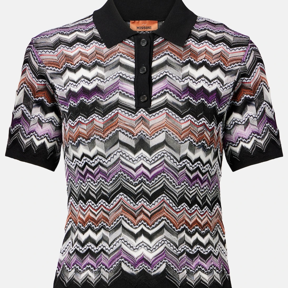 Missoni - Zigzag knitted polo shirt