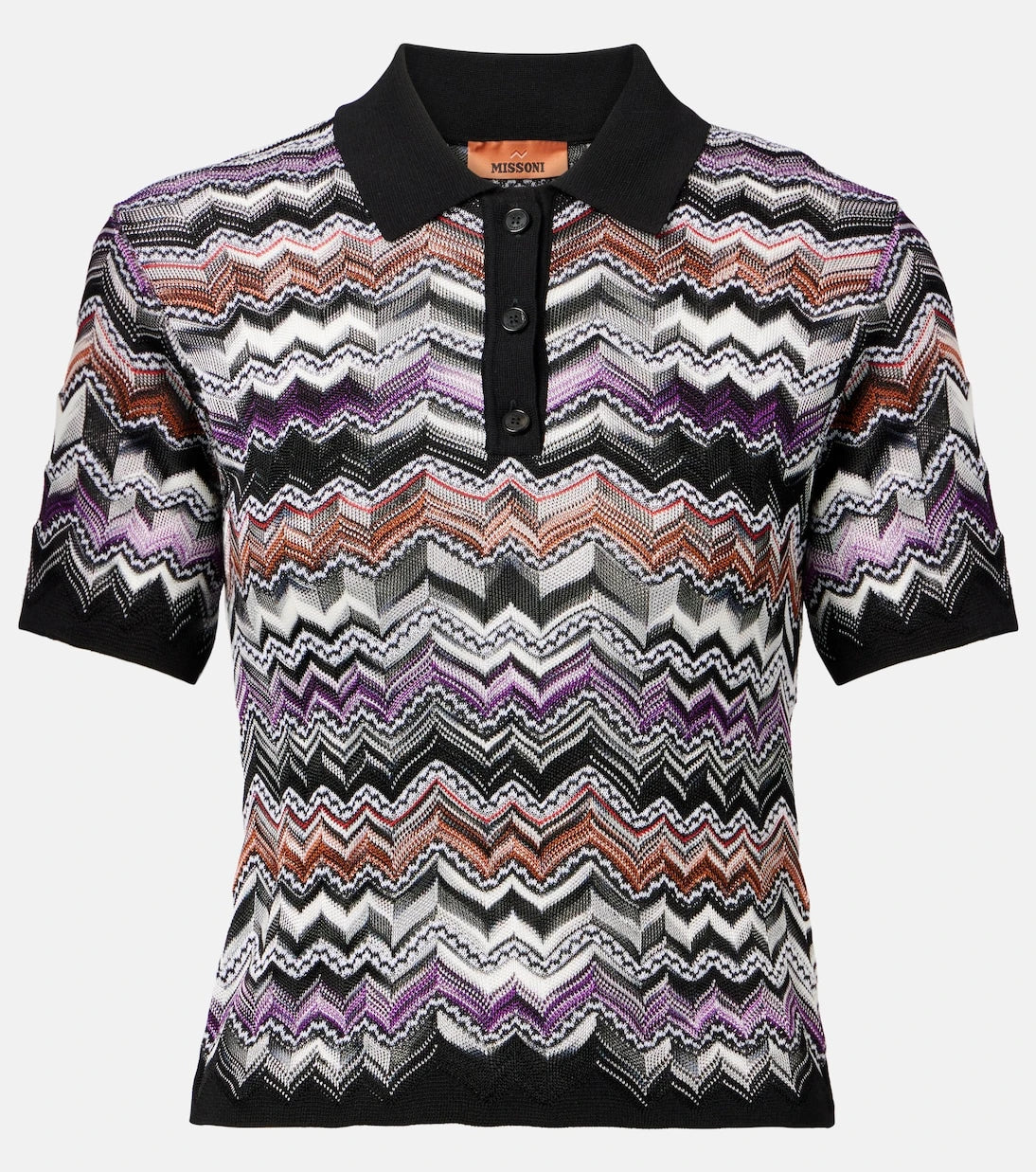 Missoni - Zigzag knitted polo shirt