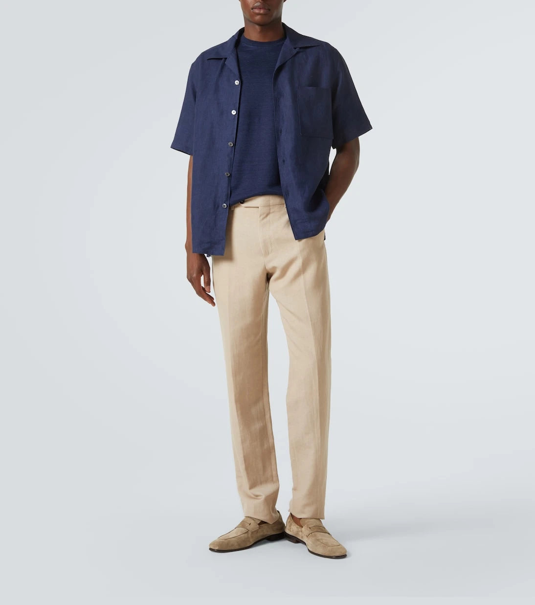 Zegna - تي شيرت كتان