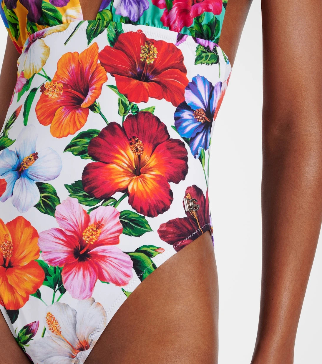 Dolce&Gabbana - Floral halterneck swimsuit