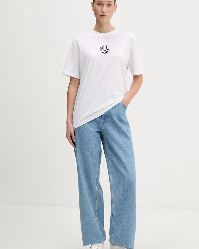 Karl Lagerfeld Jeans kadın pamuklu tişört
