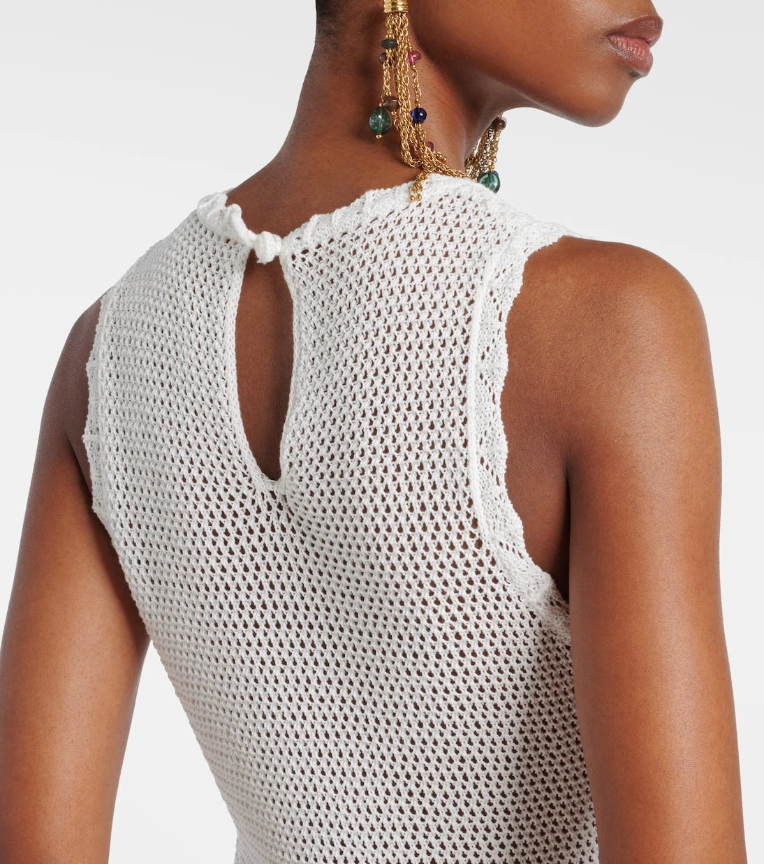 Erdem - Open-knit cotton maxi dress