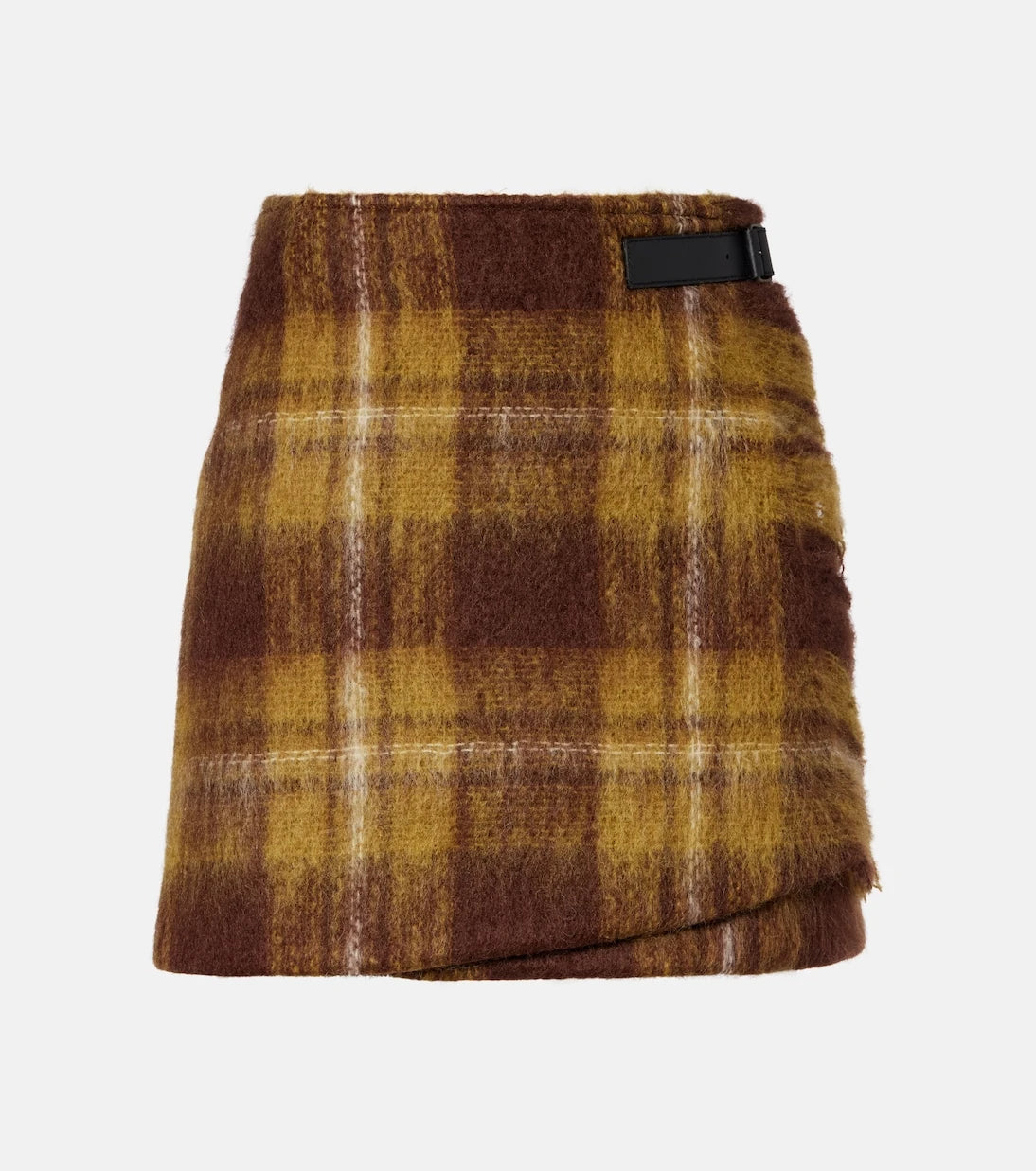 Loewe - Checked mohair and wool miniskirt