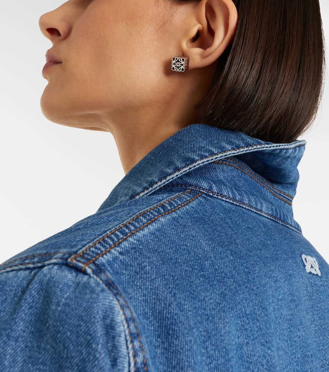 Loewe - Anagram sterling silver stud earrings