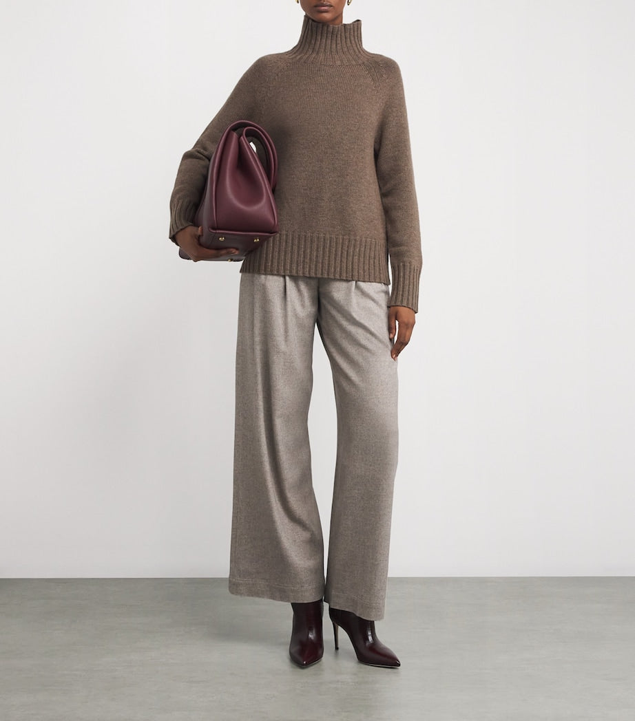 Max Mara Beige Wool-Cashmere Sweater
