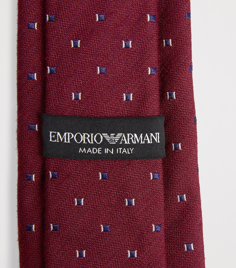 Emporio Armani Silk-Wool Jacquard Tie