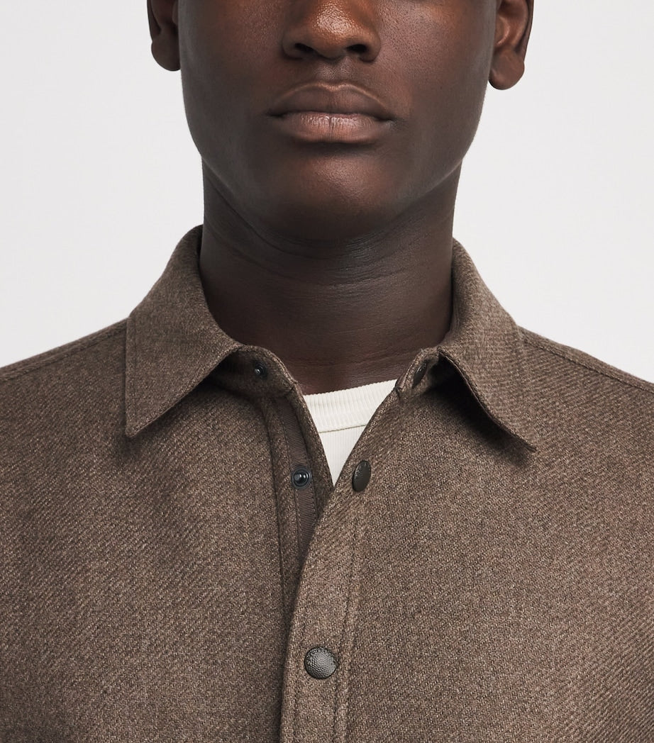 Brown Wool Chelsea Overshirt