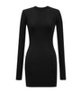 Saint Laurent Black Long-Sleeve Mini Dress