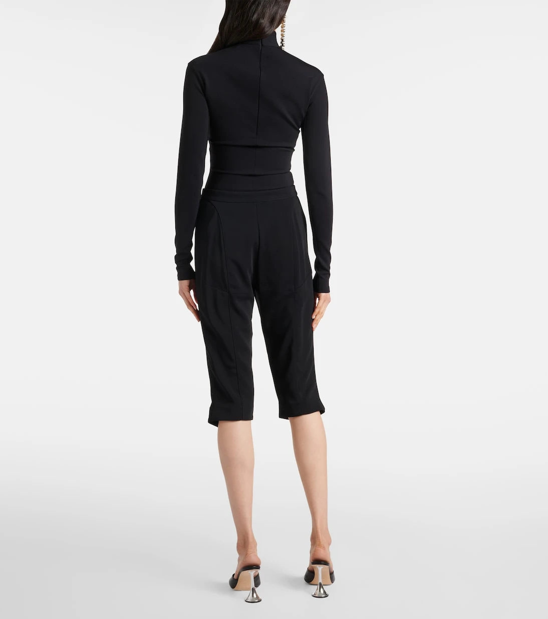 Mugler - Pierced capri pants