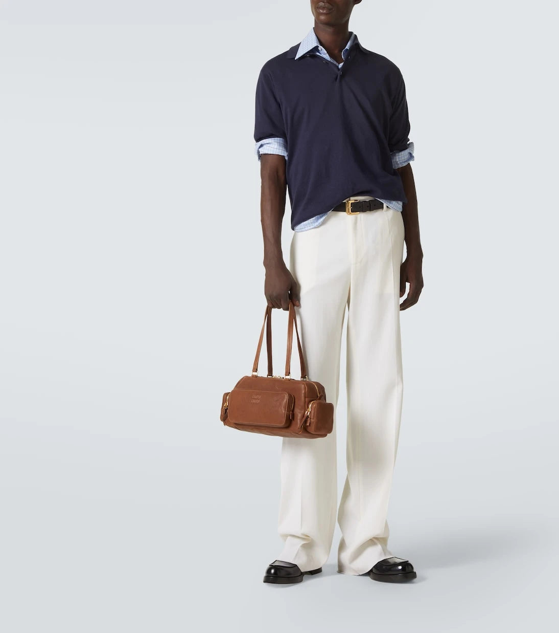 Miu Miu - Pocket leather tote bag