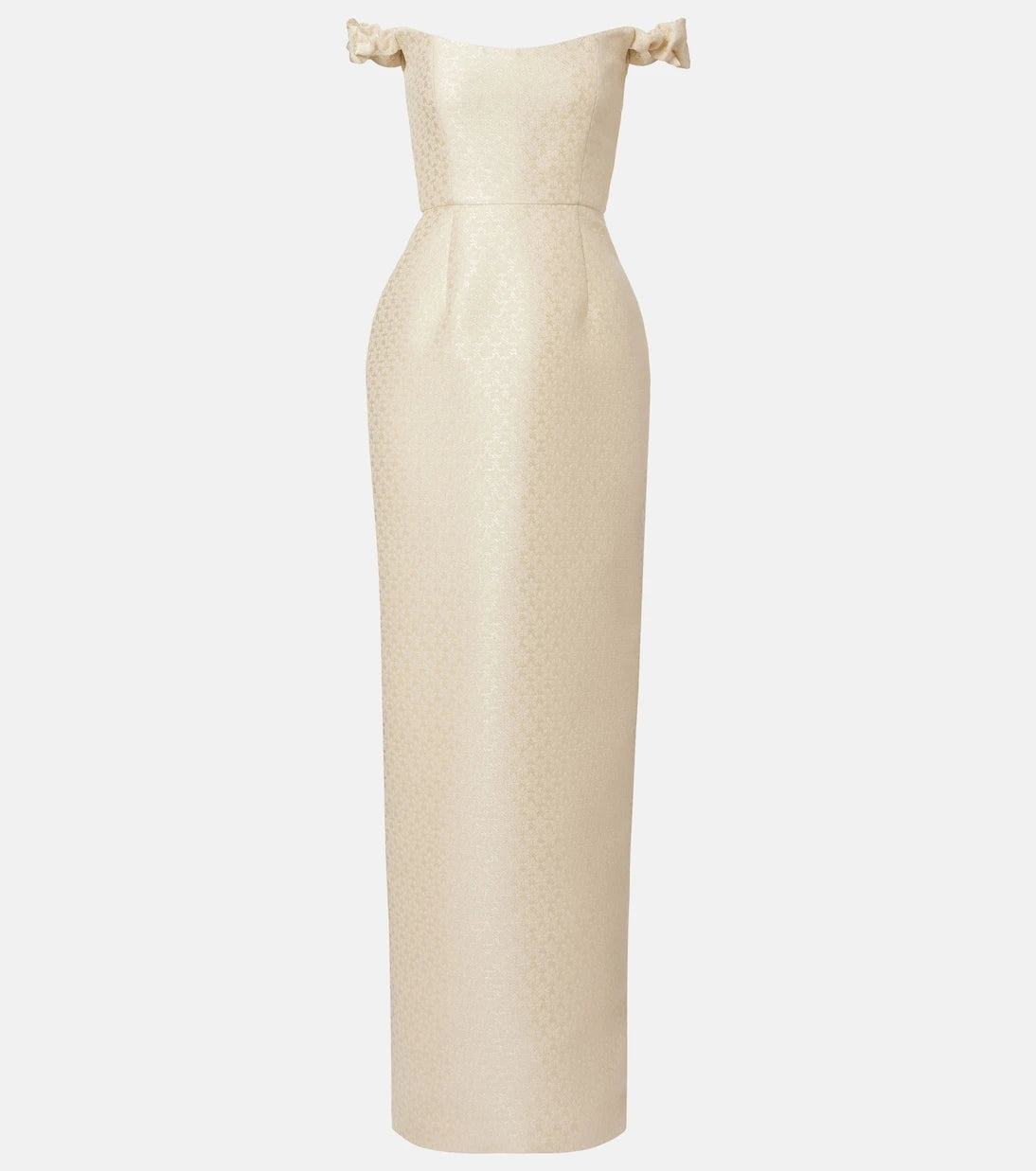 Markarian - Bridal Yolanda brocade off-shoulder gown