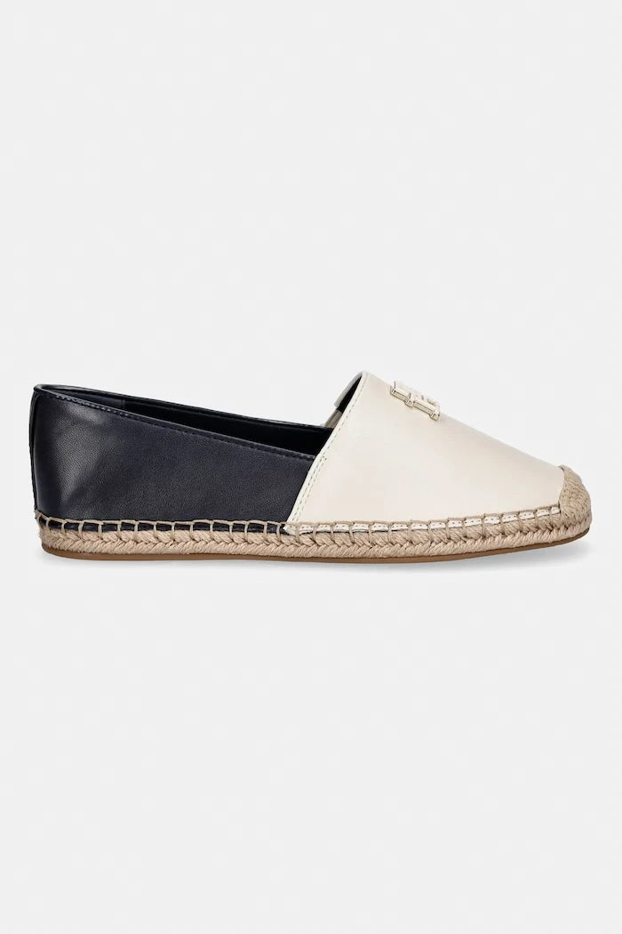 Tommy Hilfiger Kadın Espadril TH LOGO LEATHER ESPADRILLE