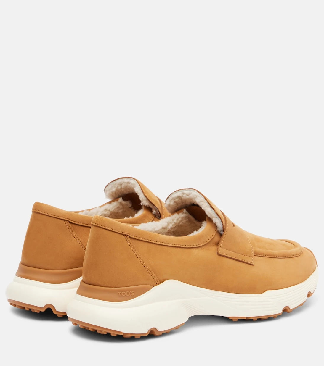 Tod's - Shearling-lined suede sneakers
