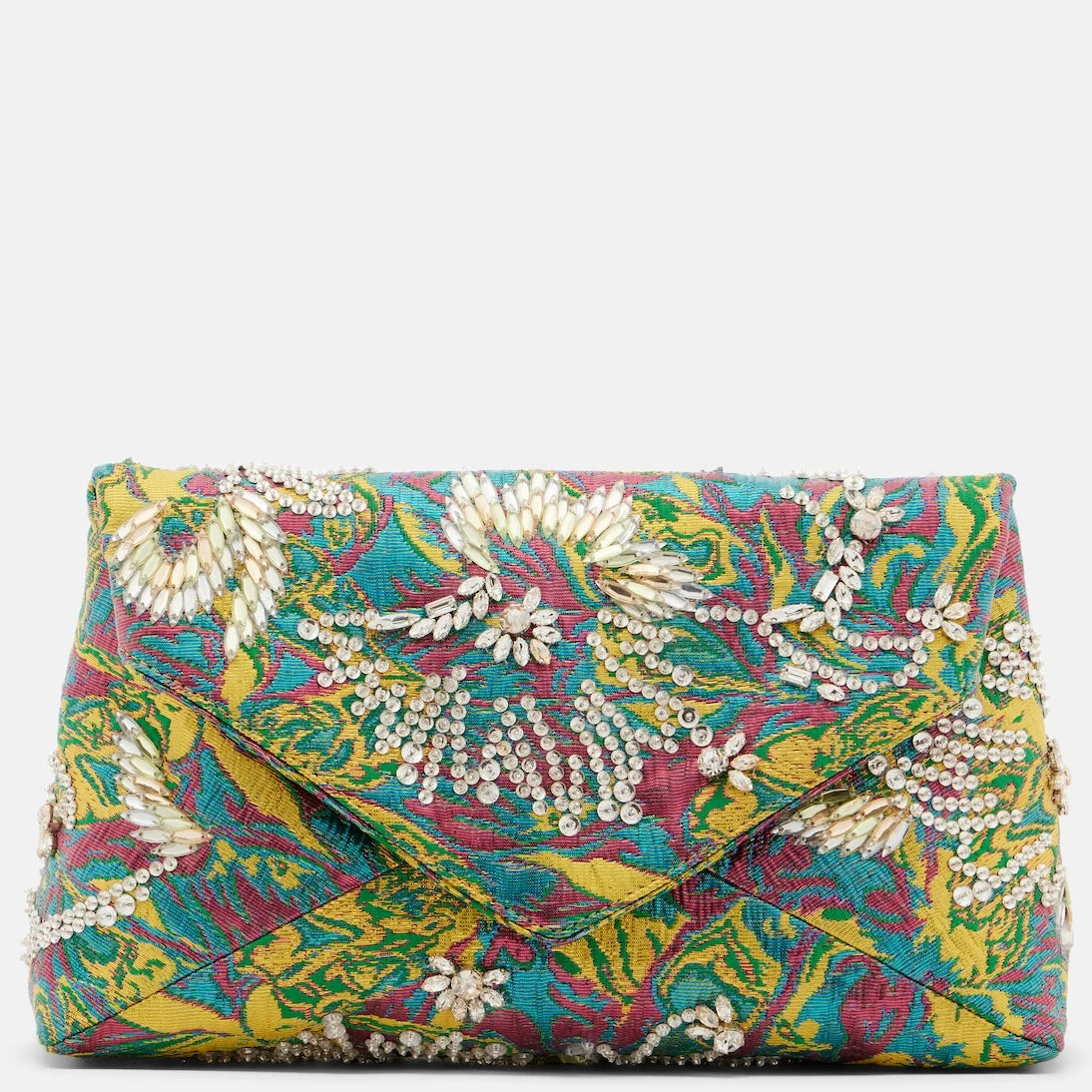 Dries Van Noten - Envelope Small embellished jacquard clutch